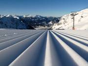 Sehr gute Pistenpräparierung am Nebelhorn