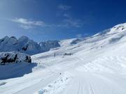 Blick auf die Freeridehänge Knoll Ridge und Valley T-Bar