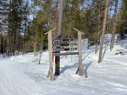 Pistenausschilderung im Skigebiet Idre Himmelfjäll