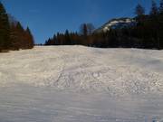 Die Schwere Abfahrt mündet in die leichte Abfahrt