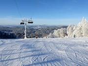 Start der 1,3 km langen Pisten an der Großen Almberg-Sesselbahn