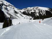 Breite leichte Piste am unteren Thaneller 