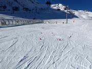 Anfängerbereich in Les Agudes Village mit Förderband