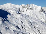 Blick vom Trittkopf über Zürs bis zum Madloch-Joch