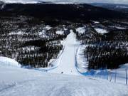 Blick von oben auf die Abfahrt Chocken