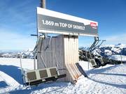 Top of SkiWelt 1869 m
