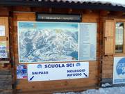 Pistenplan mit Informationen im Skigebiet Folgaria-Fiorentini