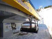 Schönleiten 6er - 6er Hochgeschwindigkeits-Sesselbahn (kuppelbar) mit Abdeckhauben und Sitzheizung