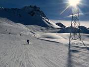 Leichte Piste am Weissfluhjoch