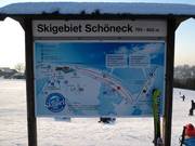 Pistenplan im Skigebiet