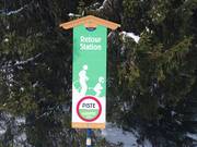 Hinweis an der Talabfahrt