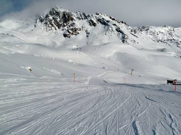 Abfahrt zum Schlepplift Madrisa