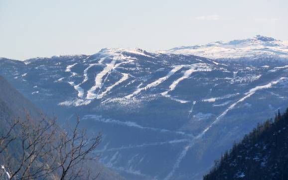 Telemark: Größe der Skigebiete – Größe Gaustablikk – Rjukan