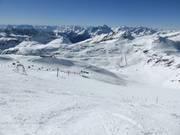 Schwarze Piste am Gletscher Jet