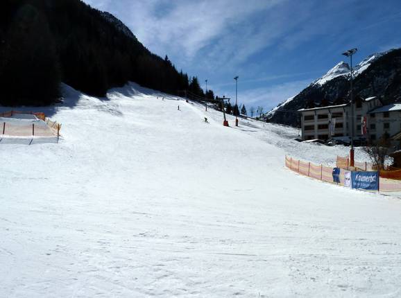 Die Piste am Dorflift in Feichten