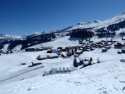 Blick auf das autofreie Stoos