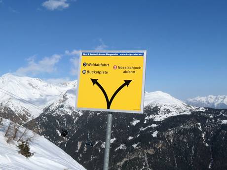 Wipptal: Orientierung in Skigebieten – Orientierung Bergeralm – Steinach am Brenner
