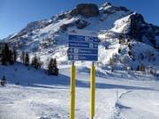 Pistenausschilderung im Skigebiet Civetta