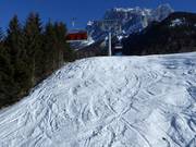 Ein kleiner Abstecher in den Tiefschnee ist möglich