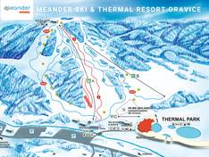 Pistenplan Meander Skipark – Oravice