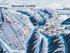 Pistenplan Červenohorské sedlo