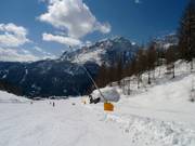 Lanzenbeschneiung in Alta Badia