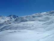 Skifahren an der Pointe de La Masse in Les Menuires