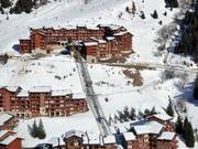 Schrägaufzug zum Pierre et Vacances Premium les Crets