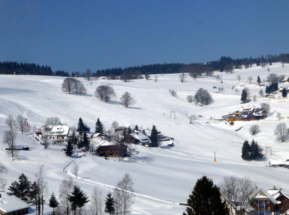 Blick auf das Skigebiet