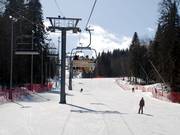 Folgt im mittleren Bereich der Lifttrasse: Abfahrt B2