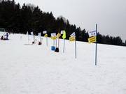 Skischuleinteilung an der Bergstation