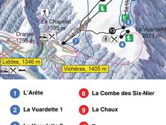 Pistenplan Vichères (Liddes)