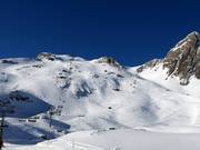 Tiefschneehänge an der Leist