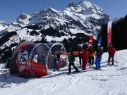 Start der Skimovie-Strecke auf dem Weltcup-Hang Chuenisbärgli