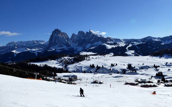 Größtes Skigebiet in der Ferienregion Seiser Alm – Skigebiet Seiser Alm (Alpe di Siusi)