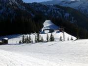 Blick vom Jochlift zum Gratlift