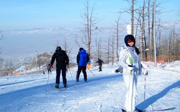 Skifahren am Bogd Khan