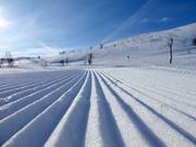 Sehr gut präparierte Piste im Skigebiet Tänndalen