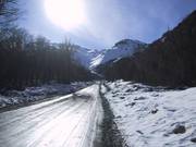 Anfahrt in das Skigebiet Nevados de Challán