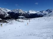 Das Giggijoch: zentraler Punkt im Skigebiet Sölden