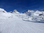 Leichte Piste am Übungslift Velill