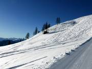 Etwas Tiefschnee findet sich