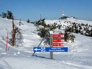 Pistenausschilderung im Skigebiet Ruka