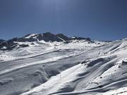 Blick auf den oberen Teil des Skigebiets La Parva