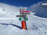 Pistenausschilderung in La Rosière