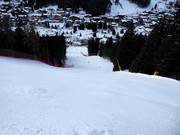 Sehr steile Piste Spinale Direttissima