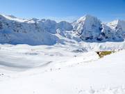 Blick auf das Skigebiet um Schöntauf und Madritschjoch