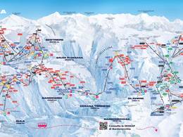 Pistenplan Via Lattea – Sestriere/Sauze d’Oulx/San Sicario/Claviere/Montgenèvre