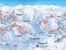 Pistenplan Via Lattea – Sestriere/Sauze d’Oulx/San Sicario/Claviere/Montgenèvre