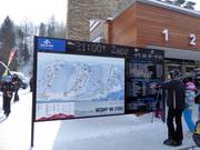 Detaillierte Informationstafel an der Talstation der Gondelbahn